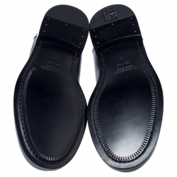 Pre Owned Burbery Green Leather Bedmont Penny Slip On Loafers Size 42