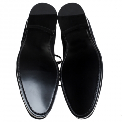 Burberry Black Velvet Menning Derby Size 44.5