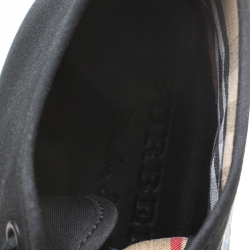 Burberry Black Canvas Kingly High Top Sneakers Size 44