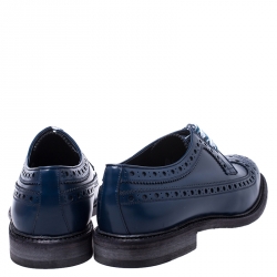 Burberry Blue Brogue Leather Alexton Lace Up Derby Size 44.5