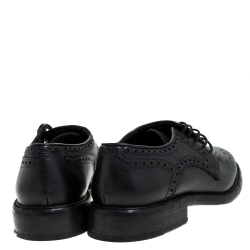 Pre Owned Burberry Black Brogue Leather Rayford Derby Size 43