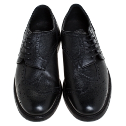 Pre Owned Burberry Black Brogue Leather Rayford Derby Size 43