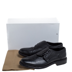 Pre Owned Burberry Black Brogue Leather Rayford Derby Size 43