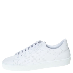 Pre Owned Burberry White Leather Westford Low Top Sneakers Size 41