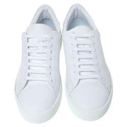 Pre Owned Burberry White Leather Westford Low Top Sneakers Size 41