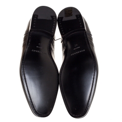 Pre Owned Burberry Black Glossy Leather Rayford Wingtip Derby Size 40