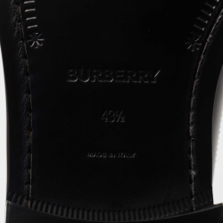 Pre Owned Burberry Black Leather and Vintage Check Brogue Derby Size 43.5