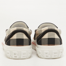 Pre Owned Burberry Multicolor Canvas Gauden Slip On Sneakers Size 44.5