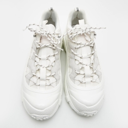 Pre Owned Burberry Off-White Suede and Nylon Arthur Sneakers Size 44