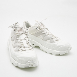 Pre Owned Burberry Off-White Suede and Nylon Arthur Sneakers Size 44