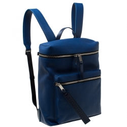 Burberry Blue/Black Leather and Nylon Donny Backpack
