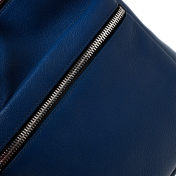 Burberry Blue/Black Leather and Nylon Donny Backpack