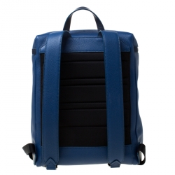 Burberry Blue/Black Leather and Nylon Donny Backpack
