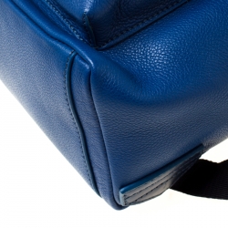 Burberry Blue/Black Leather and Nylon Donny Backpack