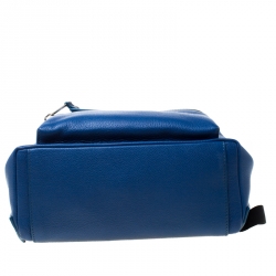 Burberry Blue/Black Leather and Nylon Donny Backpack