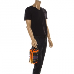Burberry Multicolor Canvas Washbag Pouch