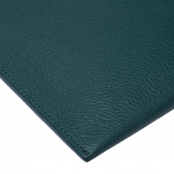 Pre Owned Burberry Green Leather Document Holder