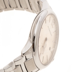 Burberry Silver Beige Stainless Steel Classic BU10004 Men's Wristwatch 40 mm