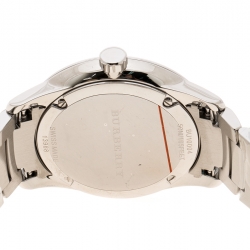 Burberry Silver Beige Stainless Steel Classic BU10004 Men's Wristwatch 40 mm