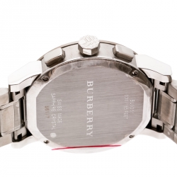 Pre Owned ساعة يد رجالية بربري ذا سيتي BU9351 ستانلس ستيل سوداء 42 مم