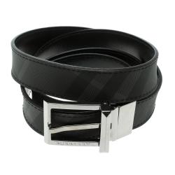 Pre Owned Burberry Beat check Vinyl Buckle Belt 110cm