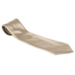 Pre Owned Burberry Gold Silk Tie