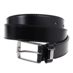 Pre Owned Burberry Black Leather Belt 90CM