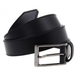 مملوكة مسبقًا Burberry Black Leather Belt 90CM