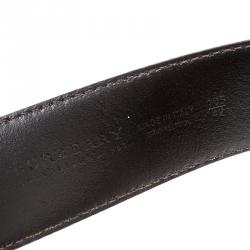 Pre Owned Burberry Beige Haymarket Check Coated Canvas Belt 105cm