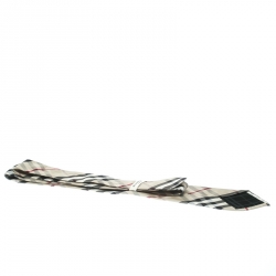 Burberry London Beige Novacheck Printed Silk Tie