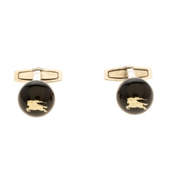 Burberry Equestrian Knight Black Sphere Cufflinks