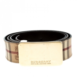 Burberry Dark Brown Leather Logo Plague Waist Belt 90 CM Burberry | The  Luxury Closet