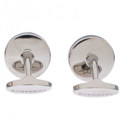 Burberry Stainless Steel Black Agate Tuxedo Studs and Cufflink Set