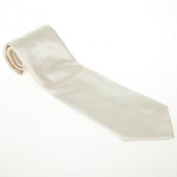 Pre Owned Burberry Cream Silk Tie