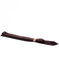 Burberry Burgundy Novacheck Patterned Skinny Silk Tie