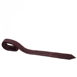 Burberry Burgundy Novacheck Patterned Skinny Silk Tie
