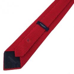 مملوكة مسبقًا Burberry Red Woven Silk Tie