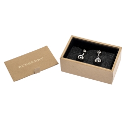 Burberry Silver Tone Sphere Cufflinks