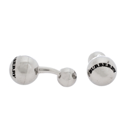 Burberry Silver Tone Sphere Cufflinks
