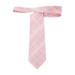 Pre Owned Burberry Pink Novacheck Silk Tie