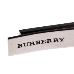 Pre Owned Burberry Mother of Pearl Inlay Silver Tone Tie Bar Clip