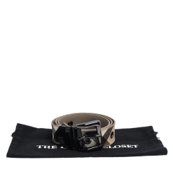 Pre Owned Burberry Nova Check Coated Canvas Eyelet Buckle Belt 100CM