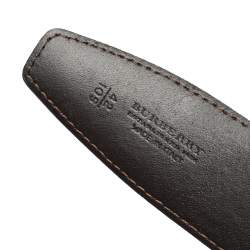 Pre Owned Burberry Brown/Beige Fabric and PVC Belt 105CM