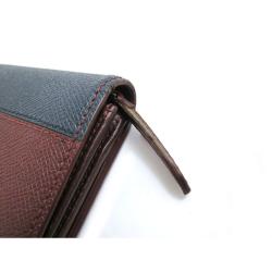Burberry Bicolor Leather Continental Wallet