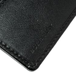 Burberry Black Horseferry Check Canvas and Leather Bi-Fold Wallet