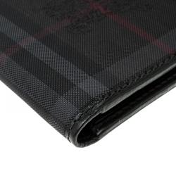 Burberry Black Horseferry Check Canvas and Leather Bi-Fold Wallet