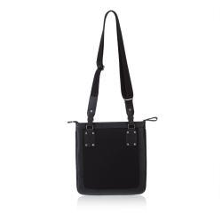 Pre Owned Burberry Black Canvas/Leather Messenger Bag