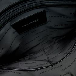 Pre Owned Burberry Black Canvas/Leather Messenger Bag