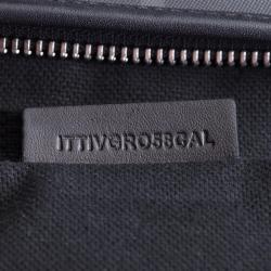 Burberry Black/Grey Check PVC Messenger Bag