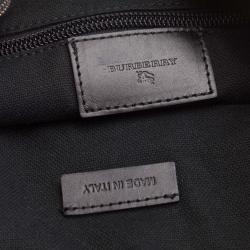 Burberry Black/Grey Check PVC Messenger Bag